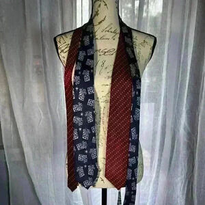 John Ashford 100% Pure Silk Blue White presents & Dimoggio 100% Silk Ties (2